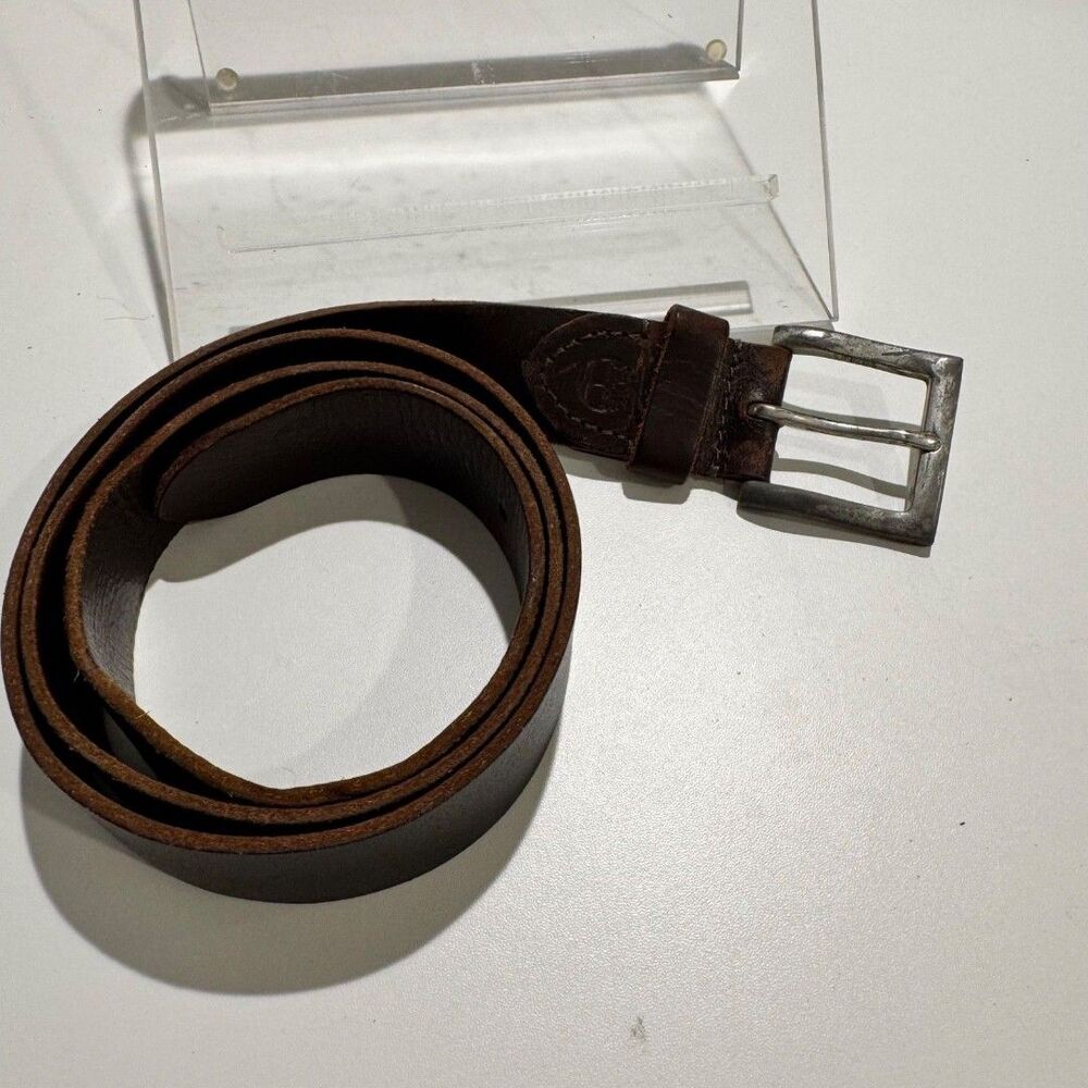 Timerland Brown Leather Mens Belt Sz 40 Distressed